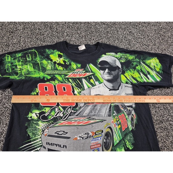 Dale Earnhardt Jr Lot of 2 Mountain Dew Amp All Over Print 2XL T Shirt - Picture 9 of 12